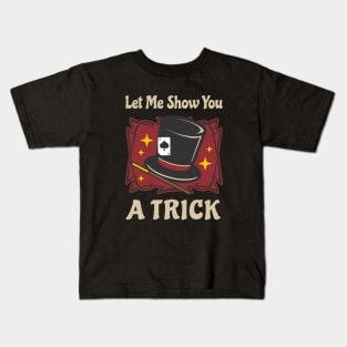 Magician Costume Magic Trick Retro Show Kids T-Shirt
